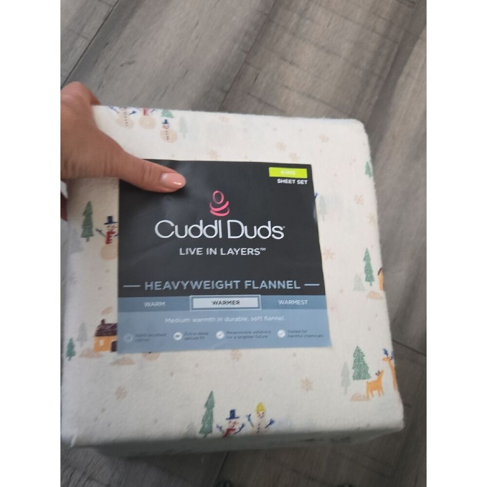 Cuddl Duds Heavyweight Flannel Sheet Set - 100%Cotton
